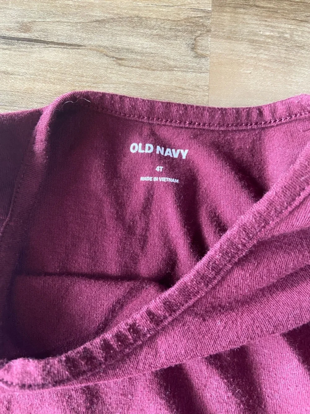 Girls' Long-Sleeve Burgundy Dress